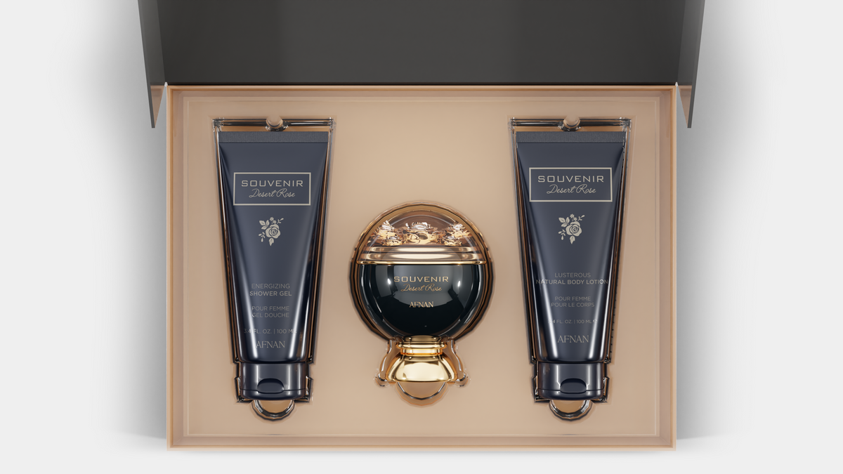 PRESENTSET SOUVENIR DESERT ROSE