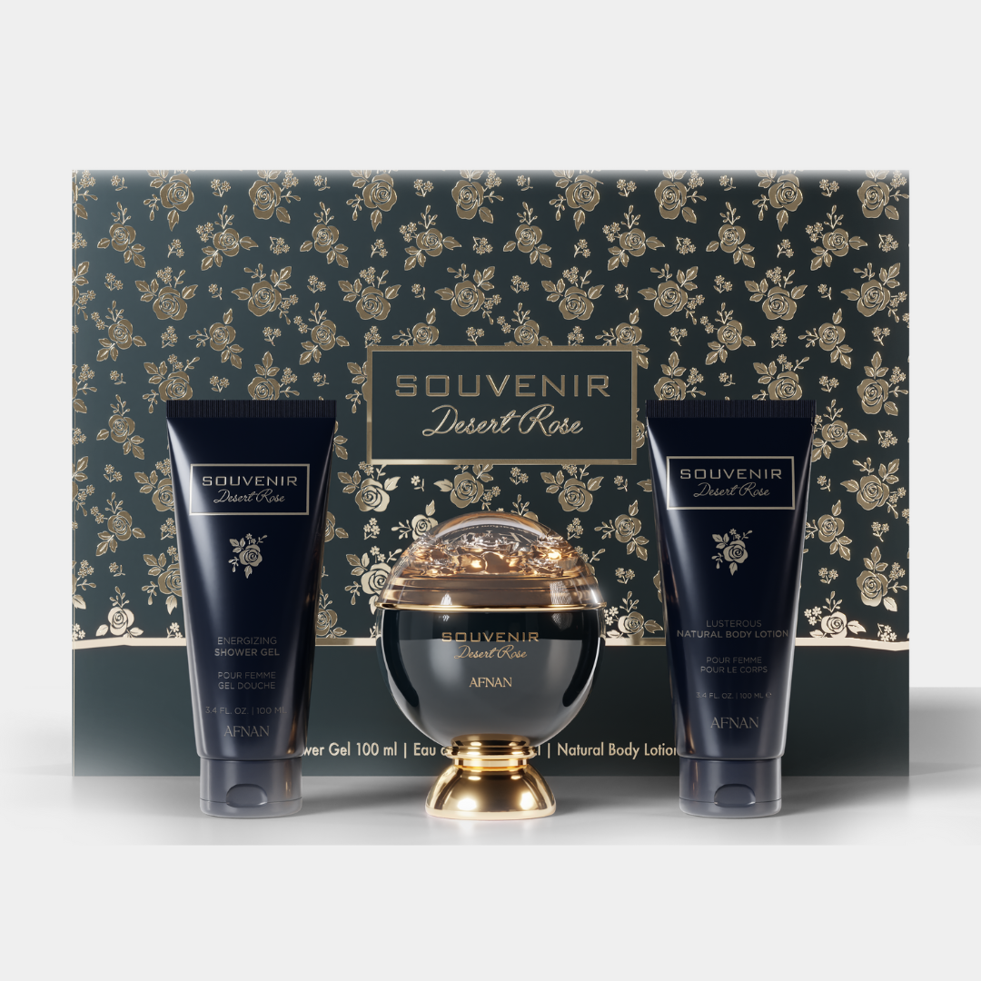 PRESENTSET SOUVENIR DESERT ROSE